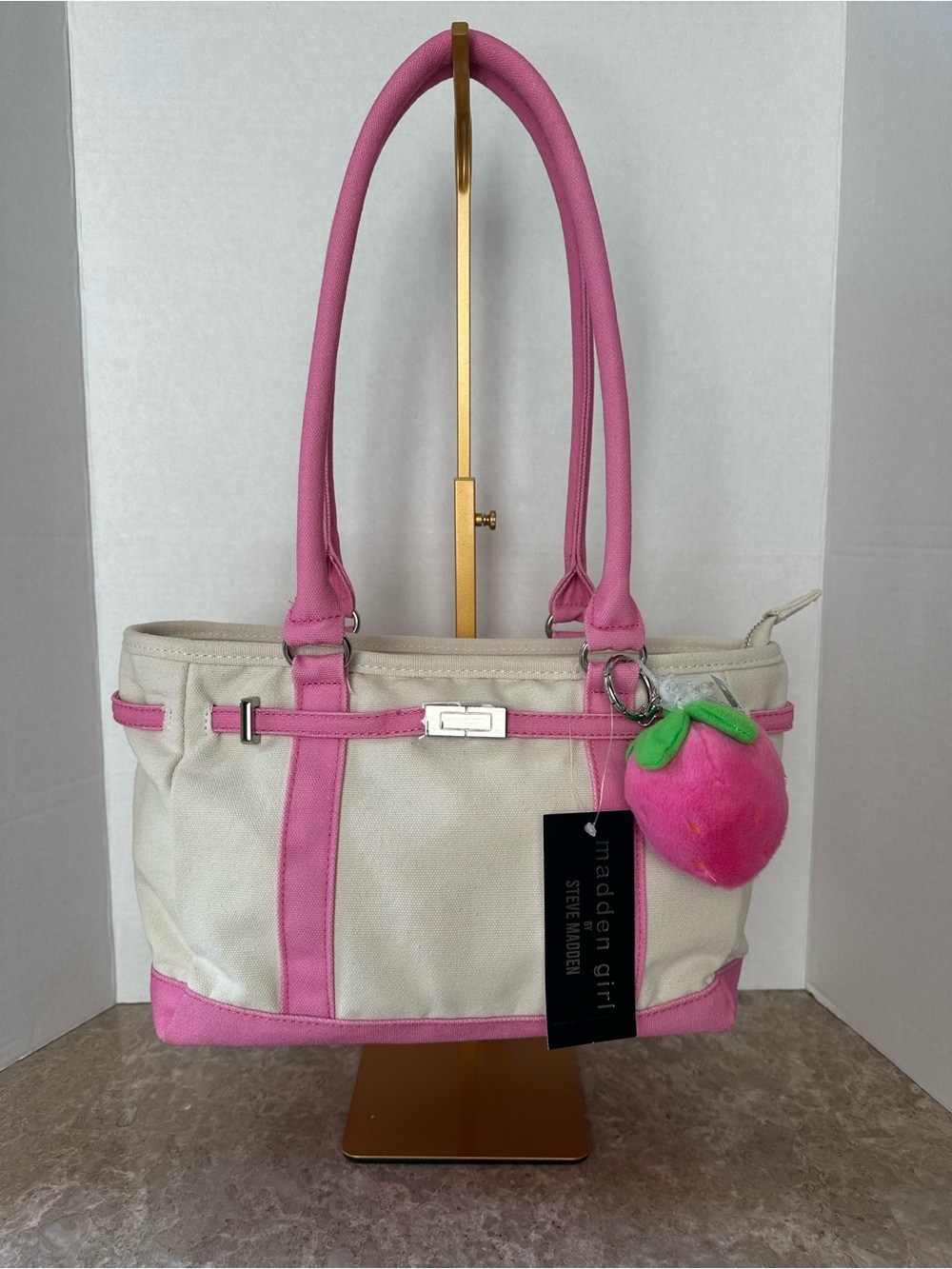 Steve Madden Fairycore Tote Strawberry Charm Preppy Academia Bag Travel Purse